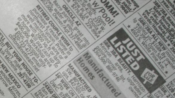 1903-DNbestlistingweek.jpg Vintahe newspaper classified ad pages listing homes for sale
